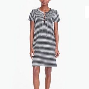 J Crew Navy and White Knit Dress